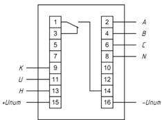 Схема электрическая подключения реле типа КРБм-12